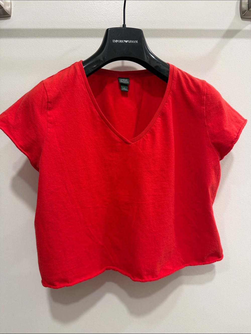wild fable Red V-Neck Short Sleeve Tee